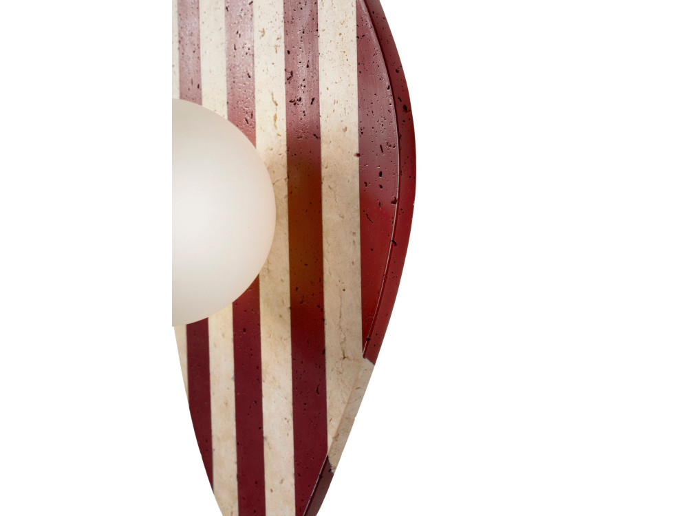 "Forest" Travertine Wall Sconce  - Beige / Red