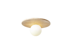 "Tor-Tun" Travertine Ceiling Light - Beige / White