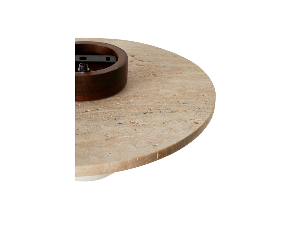 "Tor-Tun" Travertine Ceiling Light - Beige / White