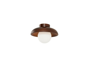 "Hand-T" Wooden Ceiling Light - Walnut / White