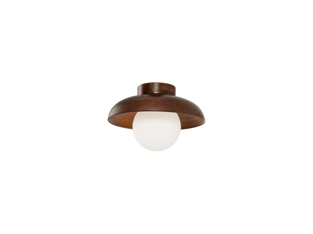 "Hand-T" Wooden Ceiling Light - Walnut / White