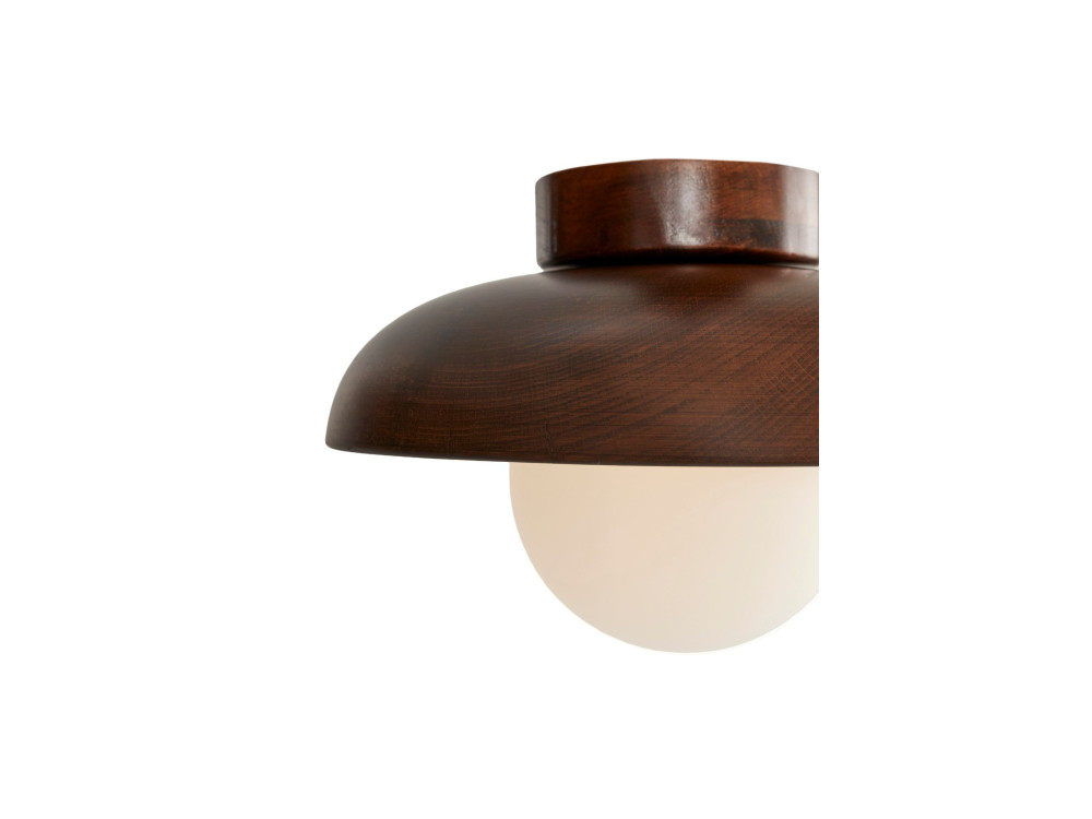 "Hand-T" Wooden Ceiling Light - Walnut / White