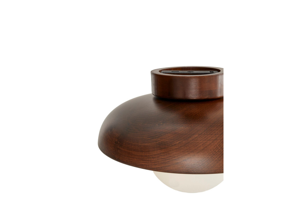 "Hand-T" Wooden Ceiling Light - Walnut / White