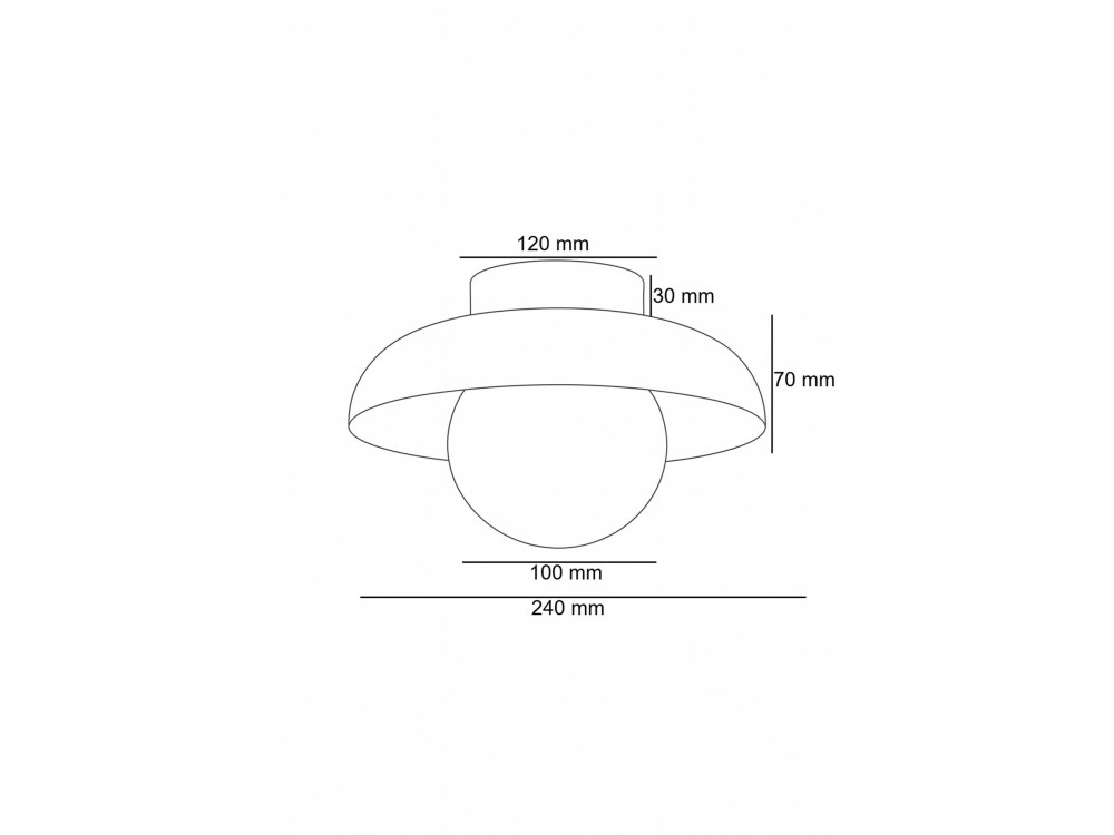 "Hand-T" Wooden Ceiling Light - Walnut / White