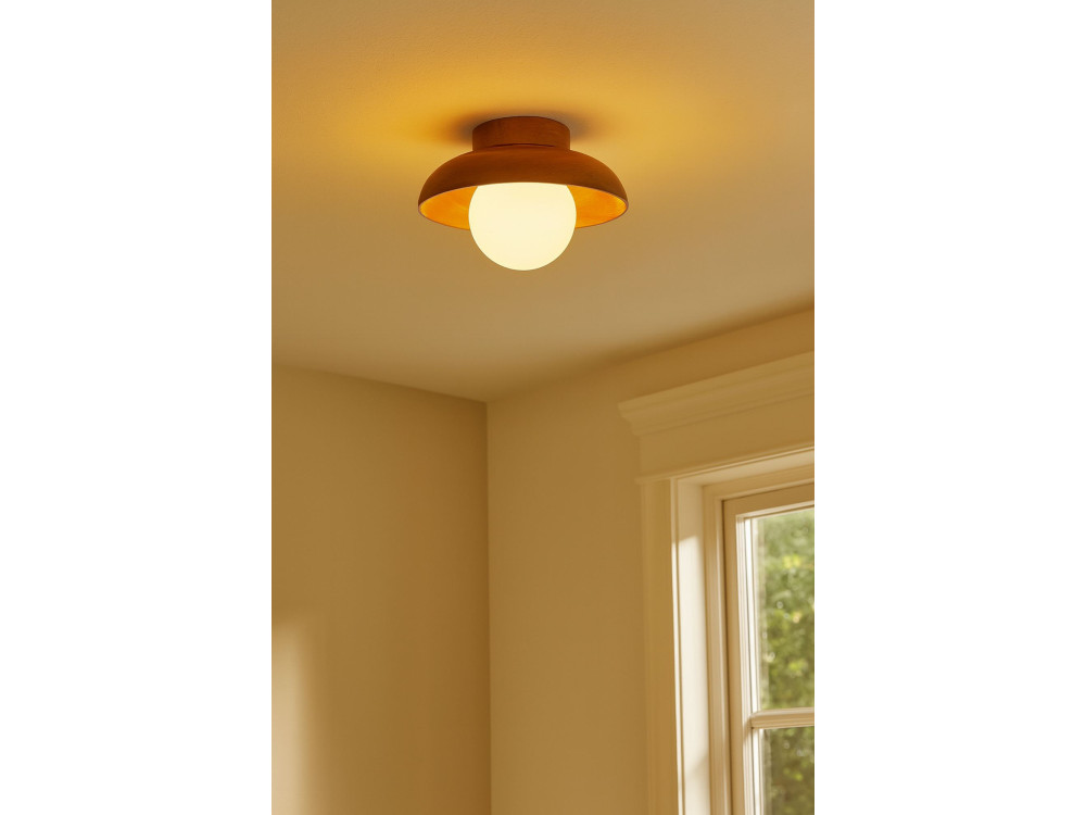 "Hant-T" Wooden Ceiling Light - Oak / White