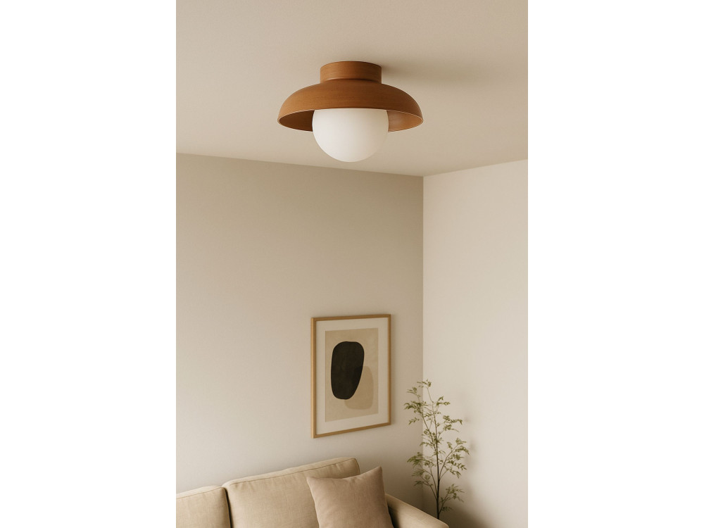 "Hant-T" Wooden Ceiling Light - Oak / White