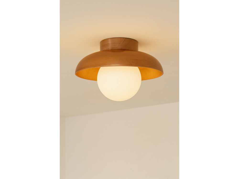 "Hant-T" Wooden Ceiling Light - Oak / White