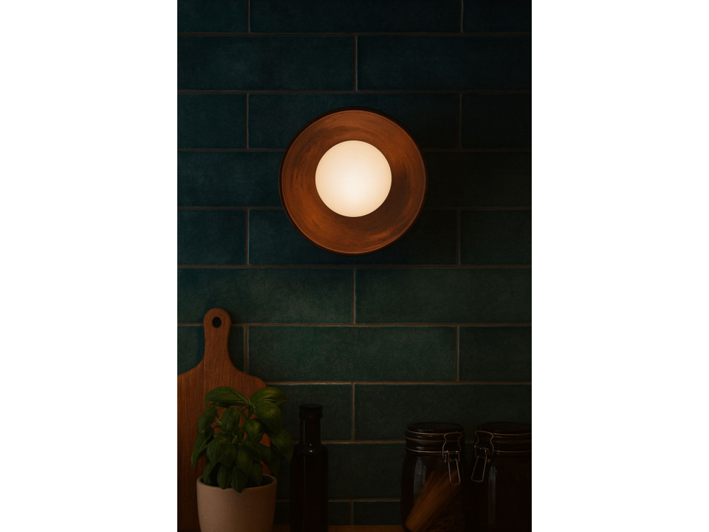 "Hand-S" Wooden Wall Sconce - Walnut / White