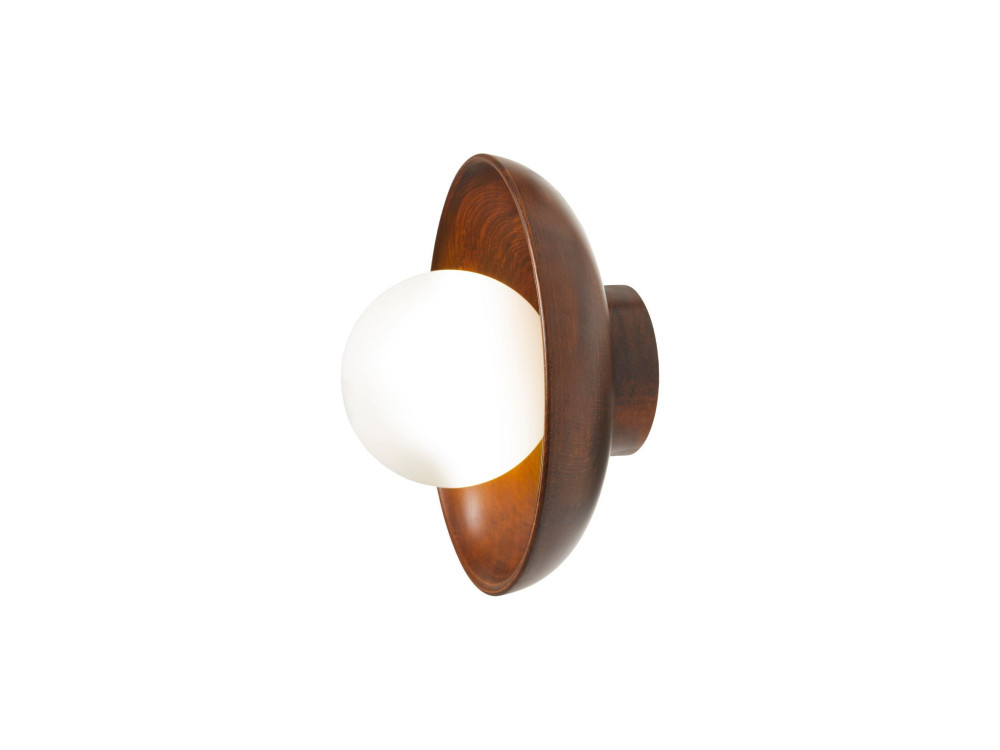 "Hand-S" Wooden Wall Sconce - Walnut / White
