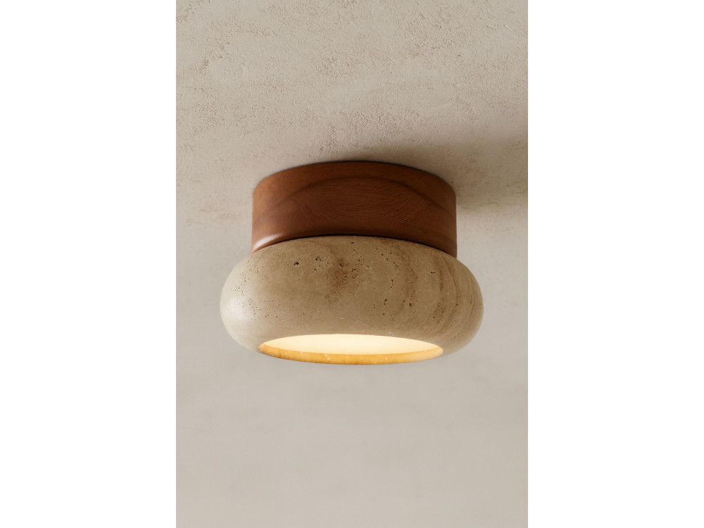 "Worm-S" Wooden Ceiling Light - Oak / Beige