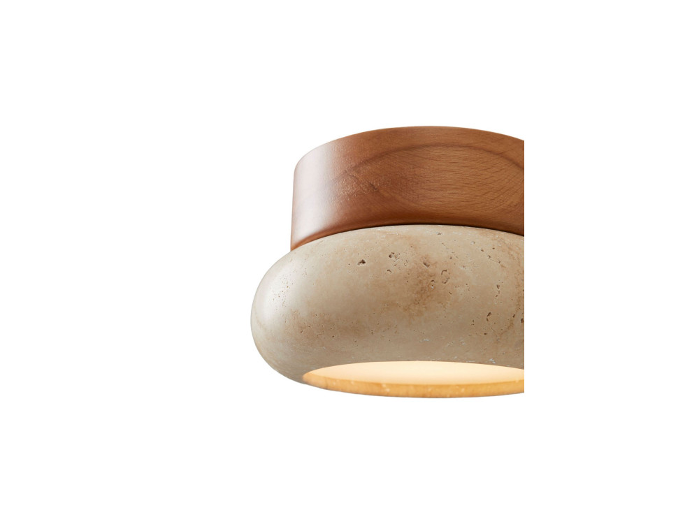 "Worm-S" Wooden Ceiling Light - Oak / Beige