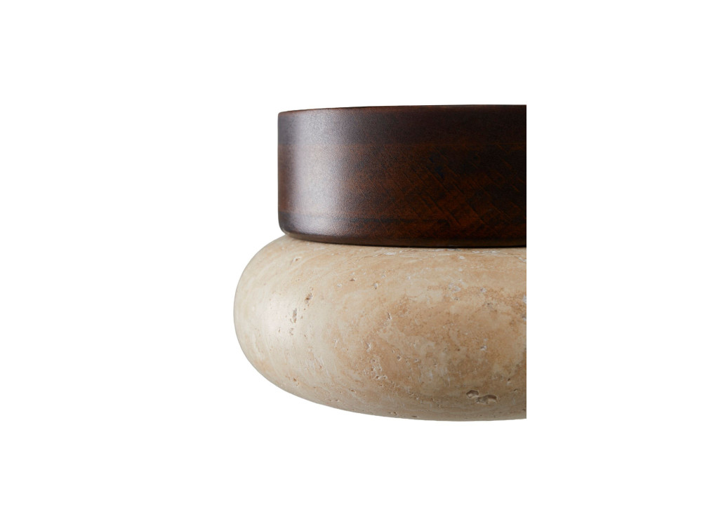 "Worm-S" Wooden Ceiling Light - Walnut / Beige
