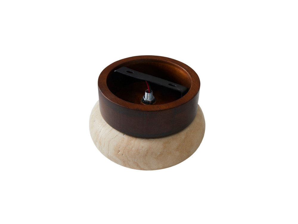 "Worm-S" Wooden Ceiling Light - Walnut / Beige