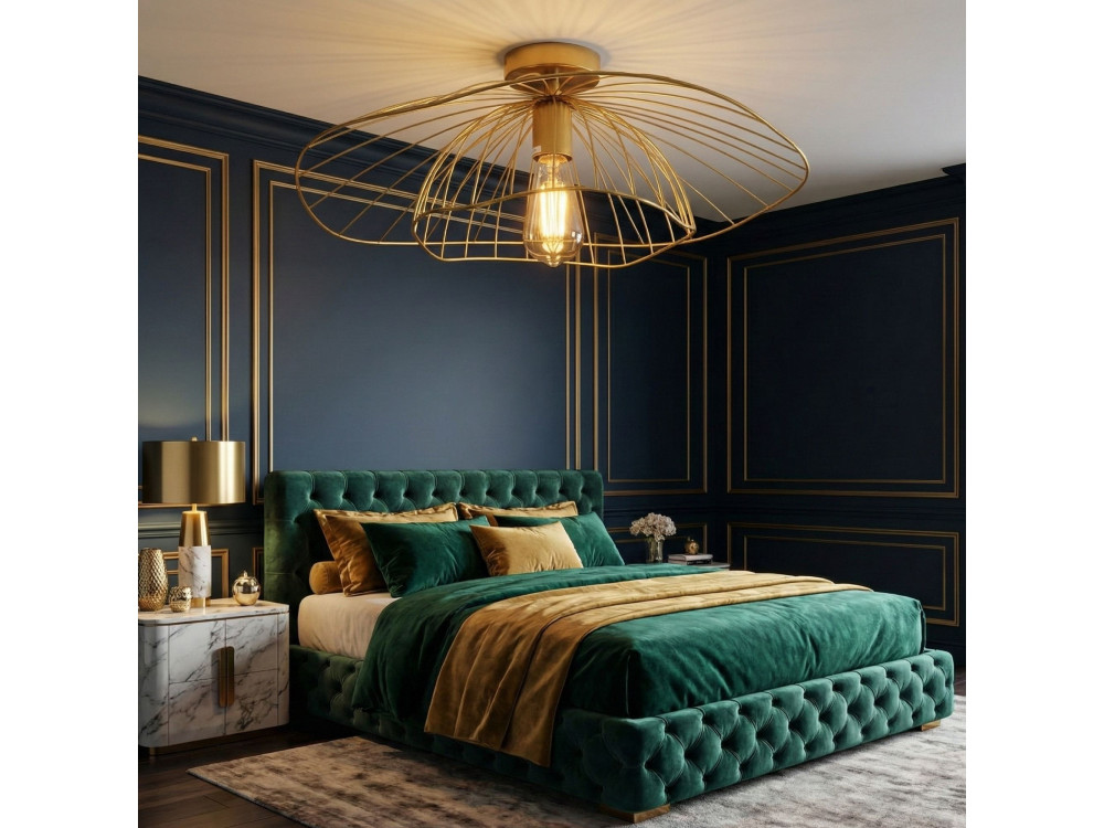 "Mantar" Metal Ceiling Light - 52 x 52 cm - Gold