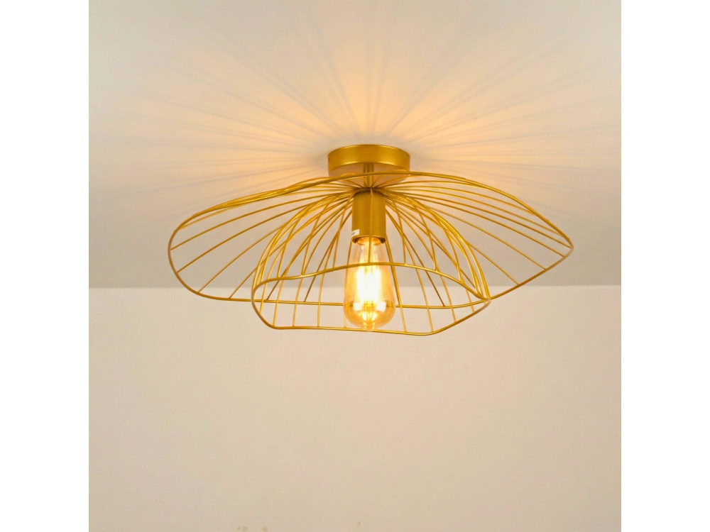 "Mantar" Metal Ceiling Light - 52 x 52 cm - Gold