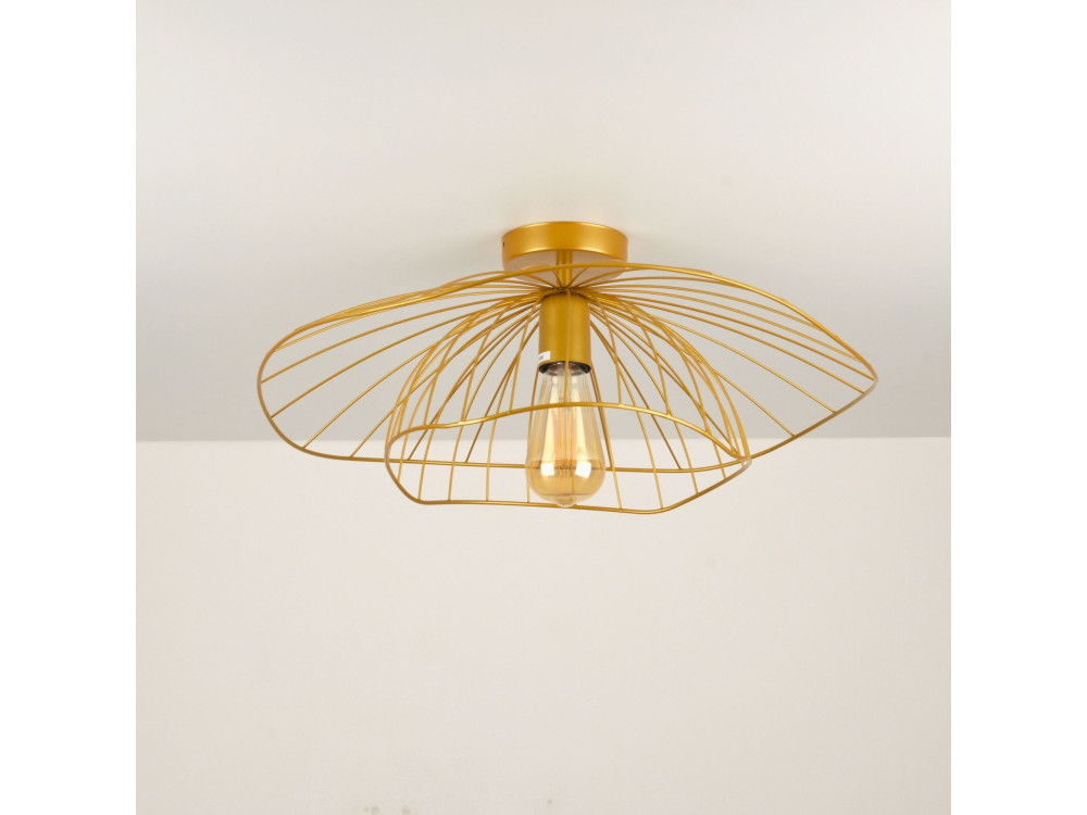 "Mantar" Metal Ceiling Light - 52 x 52 cm - Gold