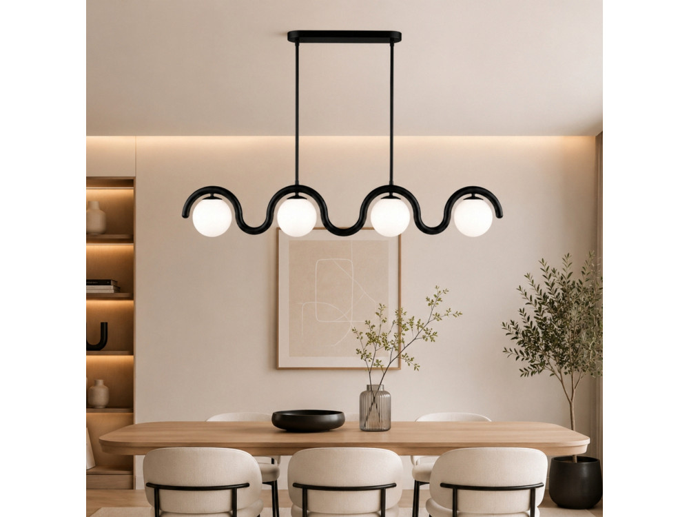 "GEDIK-20443" Metal Chandelier - 110 x 17 cm - Black