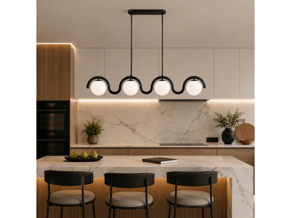 "GEDIK-20443" Metal Chandelier - 110 x 17 cm - Black