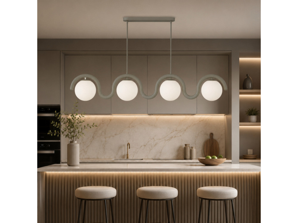 "GEDIK-20443" Metal Chandelier - 110 x 17 cm - Gray