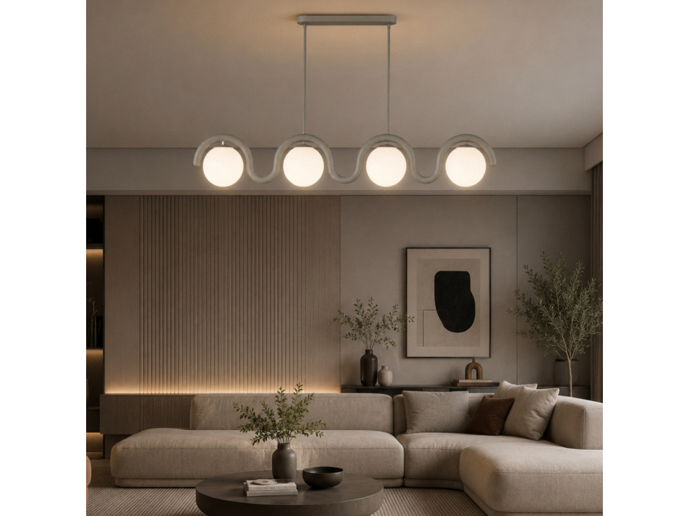 "GEDIK-20443" Metal Chandelier - 110 x 17 cm - Gray
