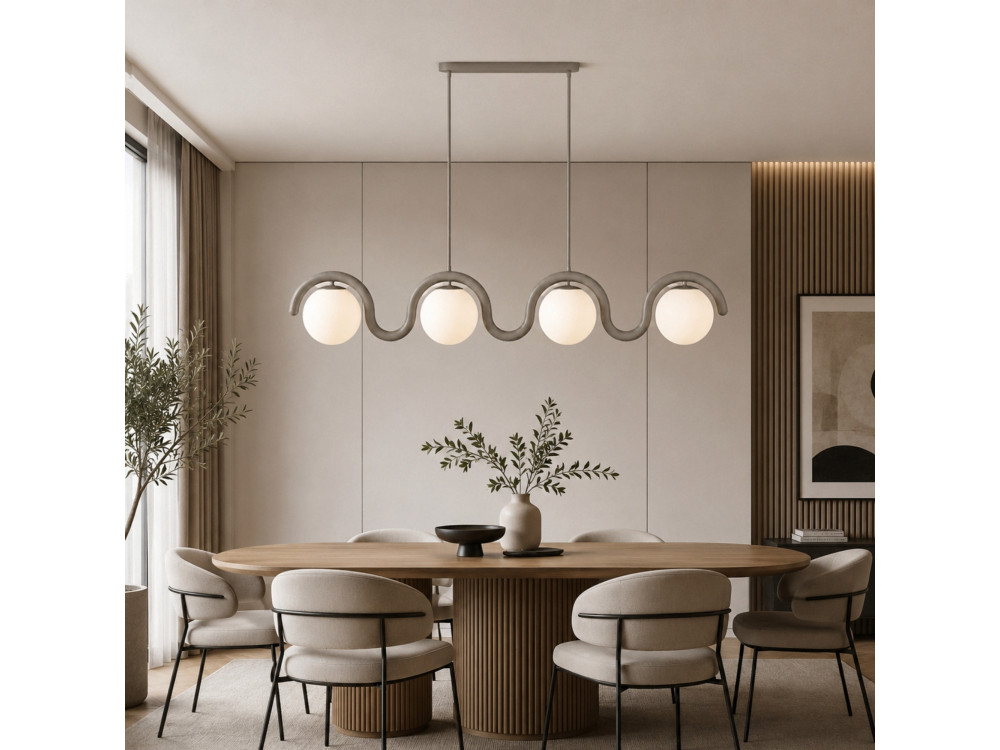 "GEDIK-20443" Metal Chandelier - 110 x 17 cm - Gray