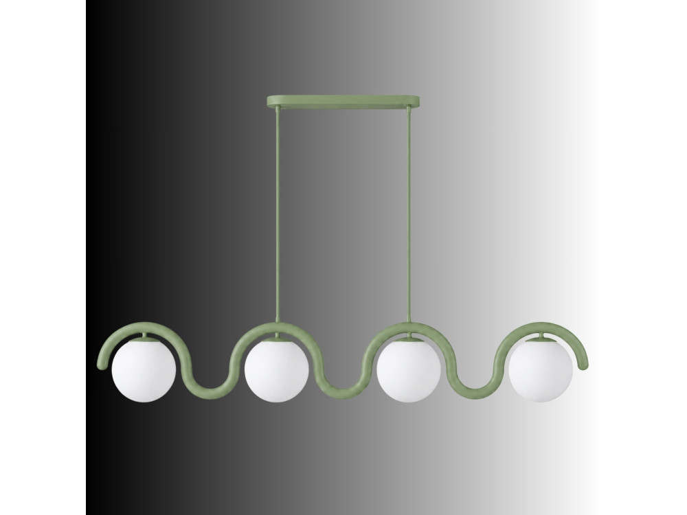 "GEDIK-20443" Metal Chandelier - 110 x 17 cm - Green