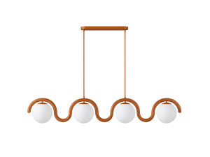 "GEDIK-20443" Metal Chandelier - 110 x 17 cm - Brown / Orange