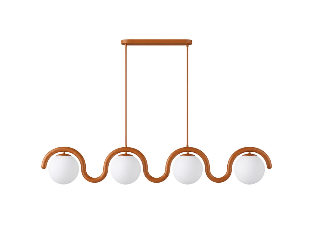 "GEDIK-20443" Metal Chandelier - 110 x 17 cm - Brown / Orange