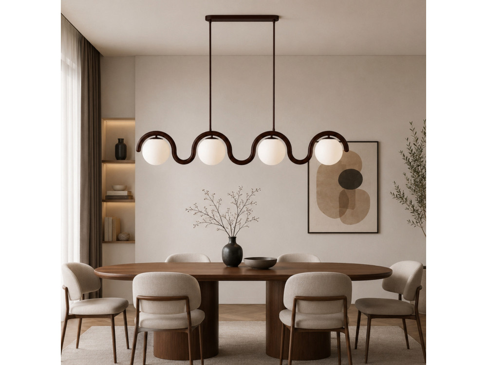 "GEDIK-20443" Metal Chandelier - 110 x 17 cm - Brown