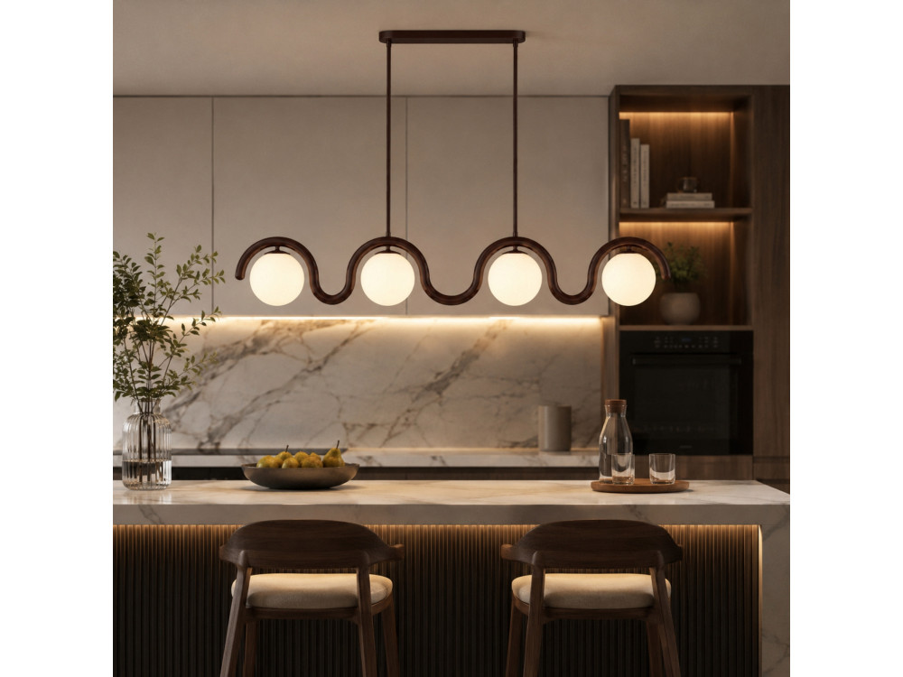"GEDIK-20443" Metal Chandelier - 110 x 17 cm - Brown