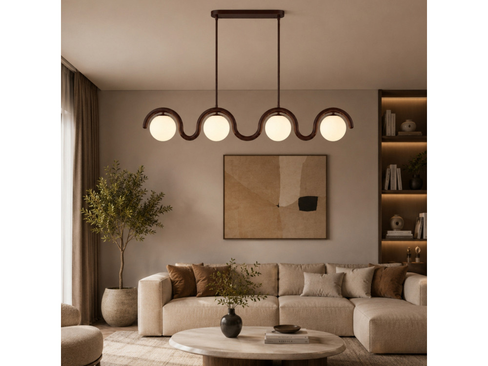 "GEDIK-20443" Metal Chandelier - 110 x 17 cm - Brown