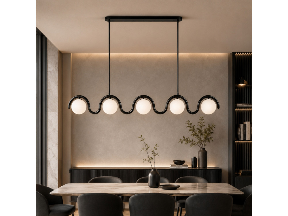 "GEDIK-20444" Metal Chandelier - 140 x 17 cm - Black