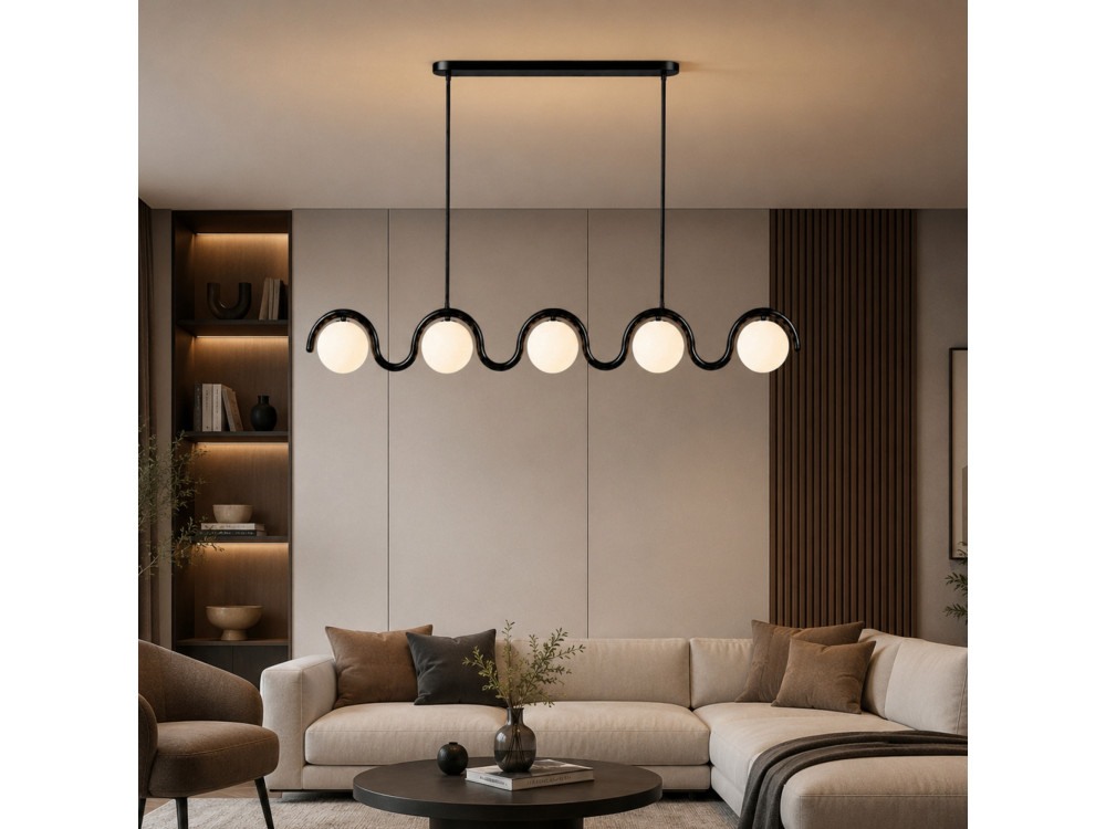 "GEDIK-20444" Metal Chandelier - 140 x 17 cm - Black