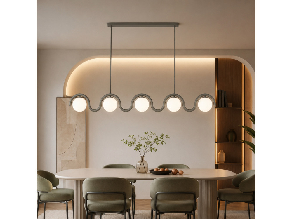 "GEDIK-20444" Metal Chandelier - 140 x 17 cm - Gray