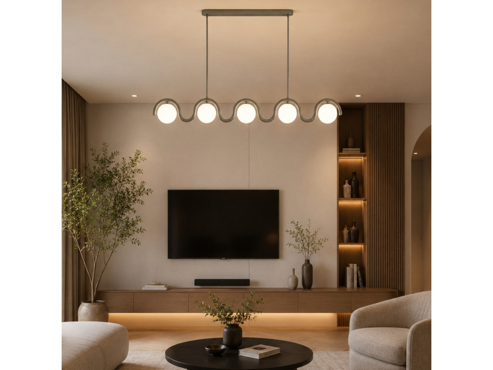 "GEDIK-20444" Metal Chandelier - 140 x 17 cm - Gray