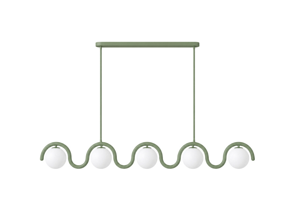 "GEDIK-20444" Metal Chandelier - 140 x 17 cm - Mint Green