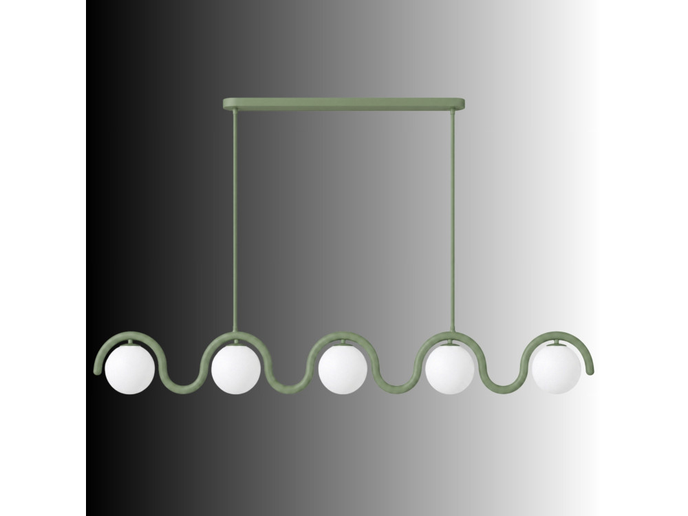 "GEDIK-20444" Metal Chandelier - 140 x 17 cm - Mint Green