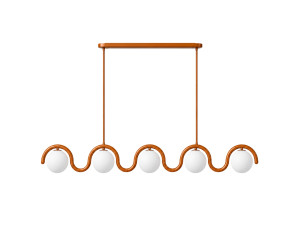"GEDIK-20444" Metal Chandelier - 140 x 17 cm - Brown / Orange