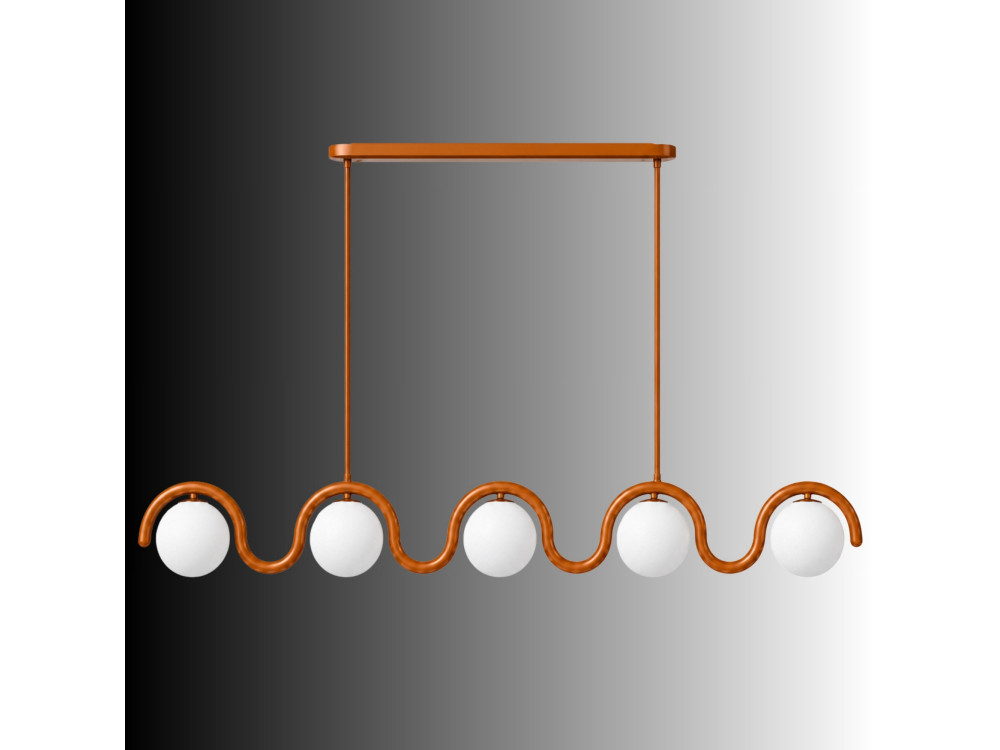 "GEDIK-20444" Metal Chandelier - 140 x 17 cm - Brown / Orange