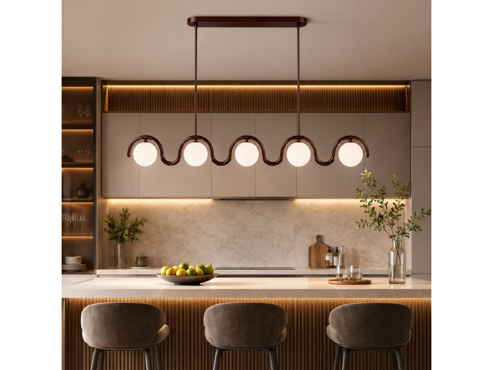 "GEDIK-20444" Metal Chandelier - 140 x 17 cm - Brown