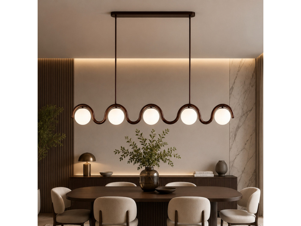 "GEDIK-20444" Metal Chandelier - 140 x 17 cm - Brown