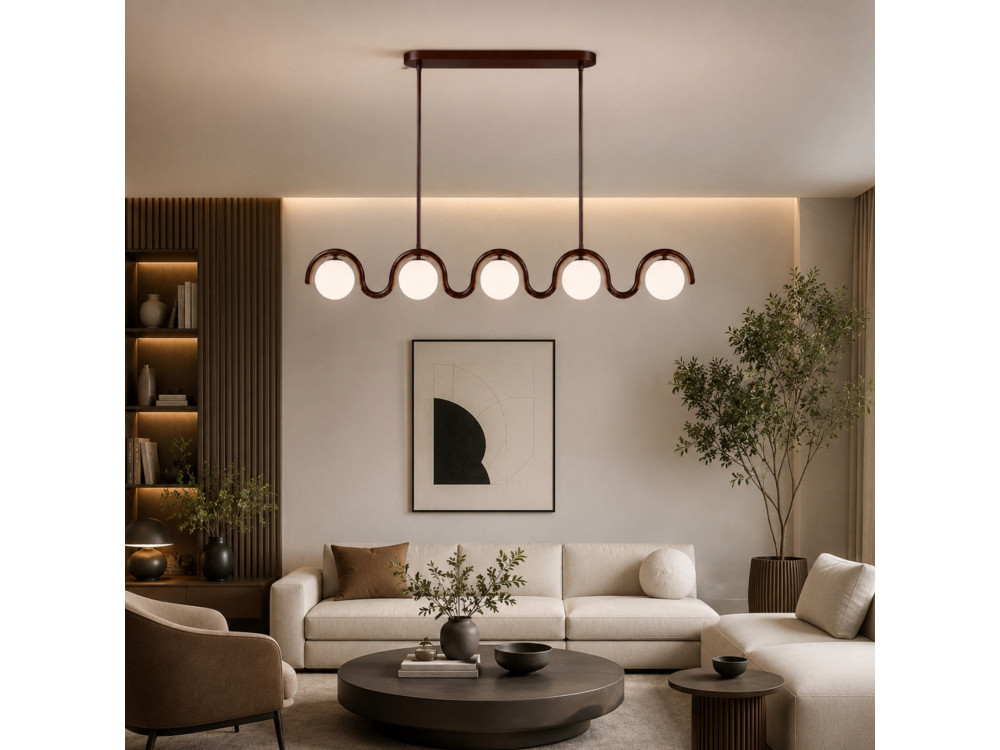 "GEDIK-20444" Metal Chandelier - 140 x 17 cm - Brown