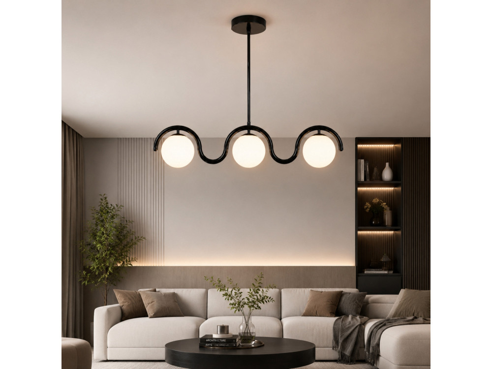 "GEDIK-20442" Metal Chandelier - 80 x 17 cm - Black