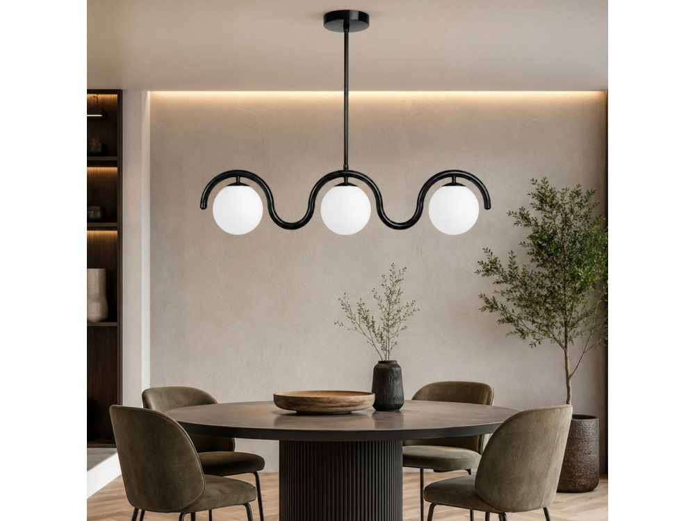 "GEDIK-20442" Metal Chandelier - 80 x 17 cm - Black