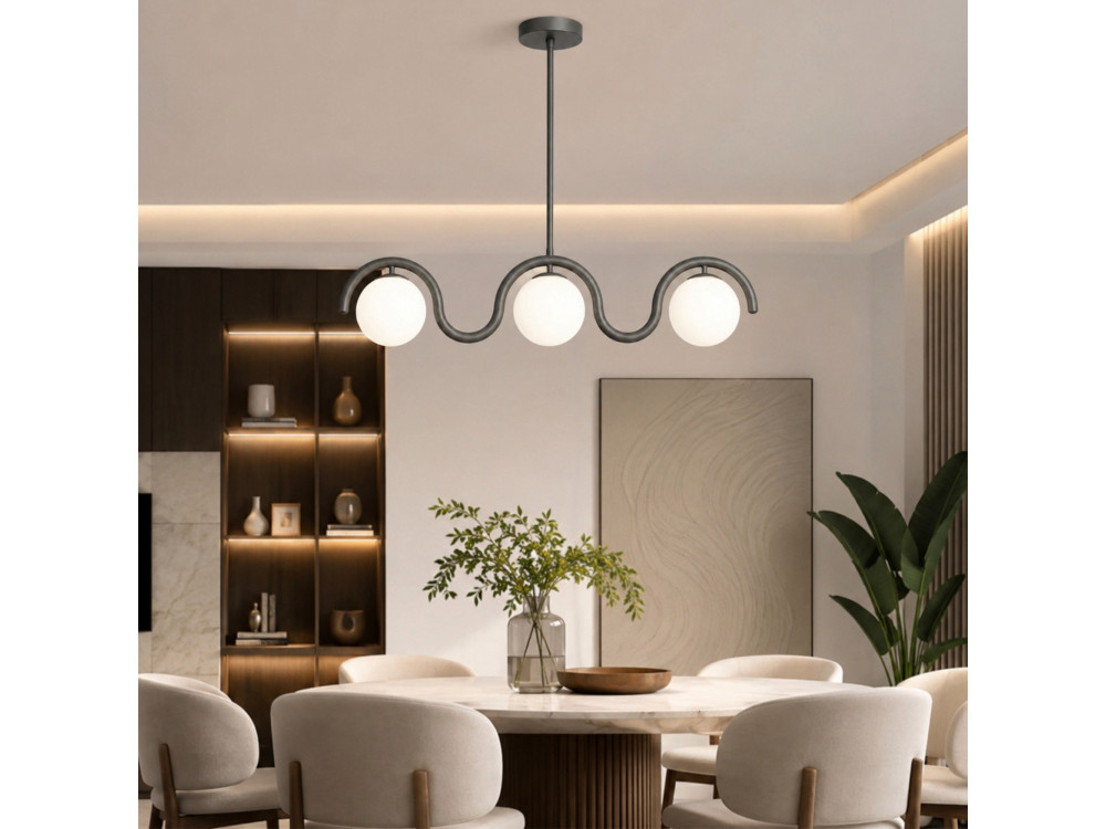 "GEDIK-20442" Metal Chandelier - 80 x 17 cm - Gray