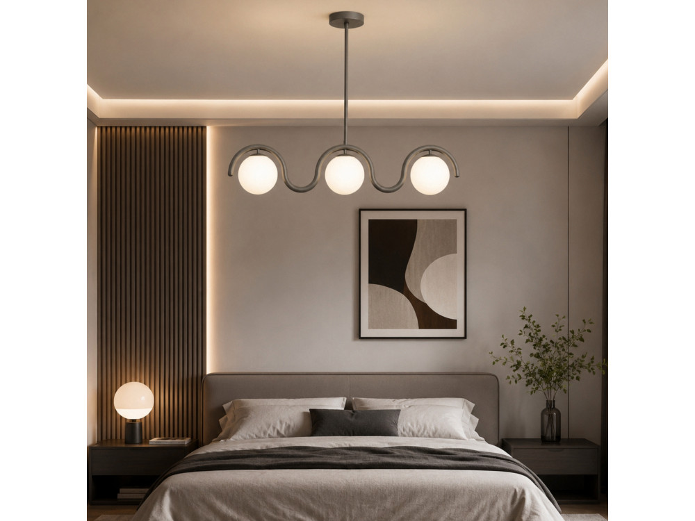 "GEDIK-20442" Metal Chandelier - 80 x 17 cm - Gray