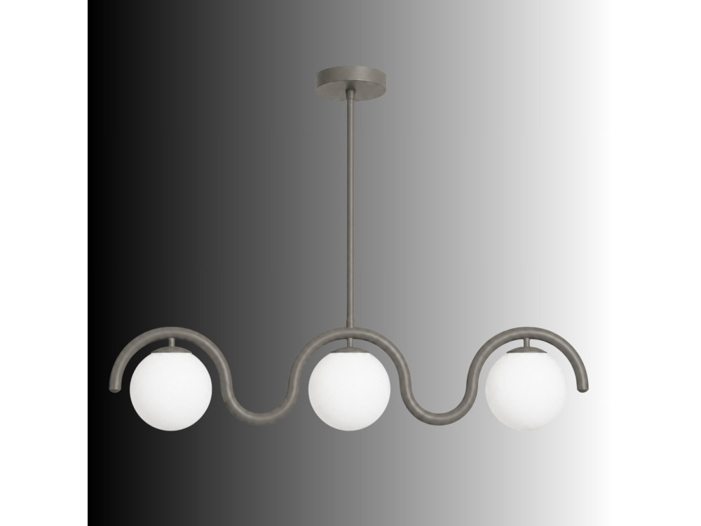 "GEDIK-20442" Metal Chandelier - 80 x 17 cm - Gray