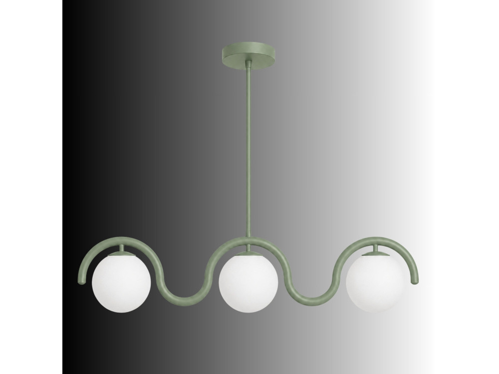 "GEDIK-20442" Metal Chandelier - 80 x 17 cm - Mint Green