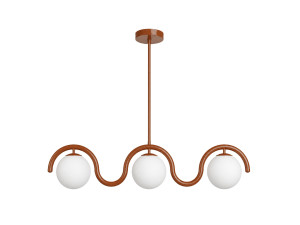 "GEDIK-20442" Metal Chandelier - 80 x 17 cm - Brown / Orange