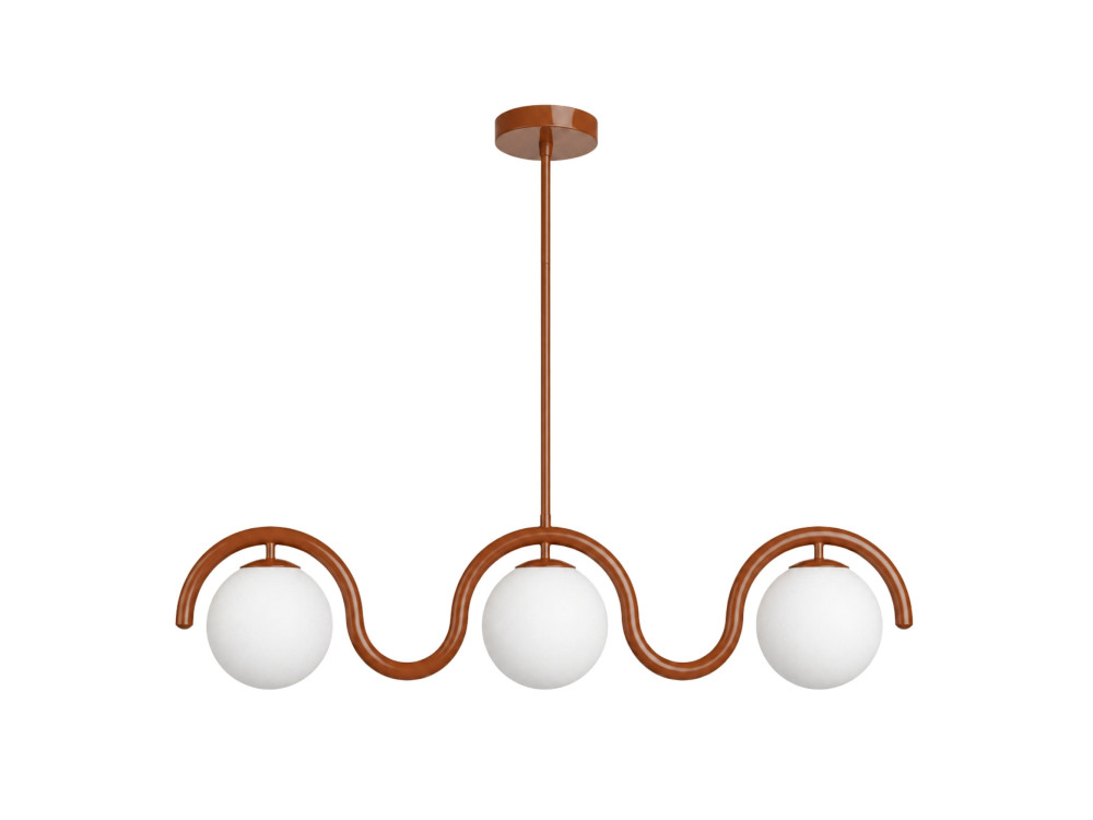 "GEDIK-20442" Metal Chandelier - 80 x 17 cm - Brown / Orange